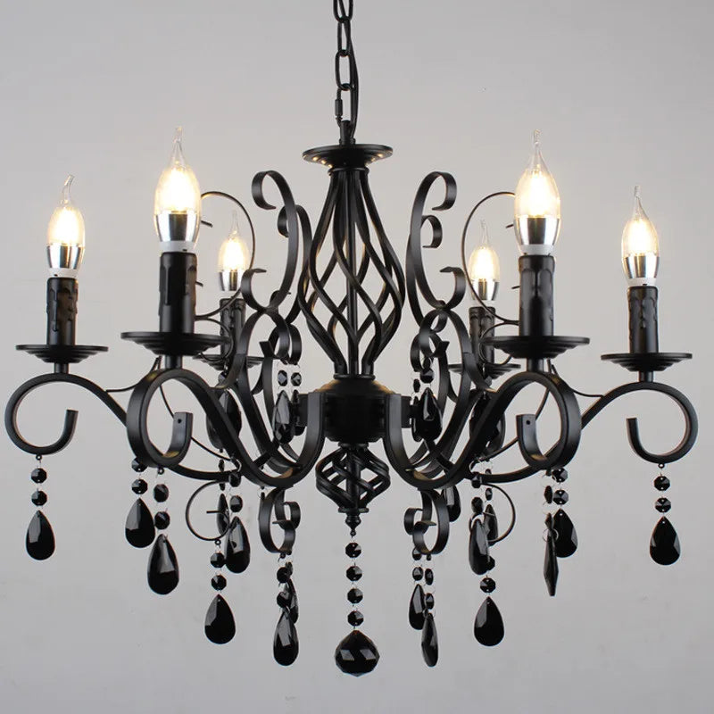 Vintage Chandelier with Refined Handcrafted Droplets