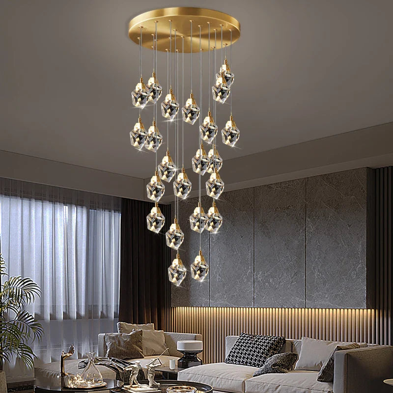 Crystal pendant chandelier for elegant and modern lighting