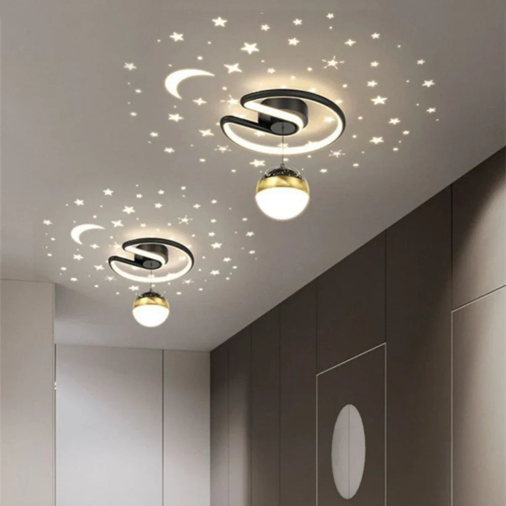 creative Nordic LED chandelier star sky projection acrylic