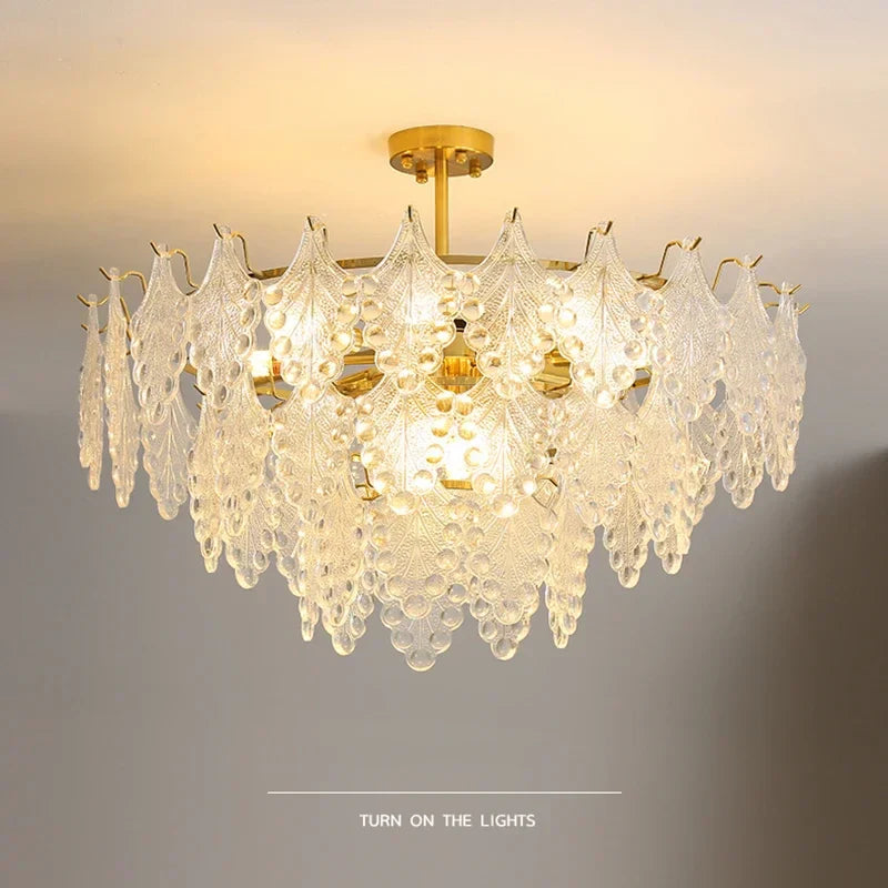 Elegant romantic glass chandelier