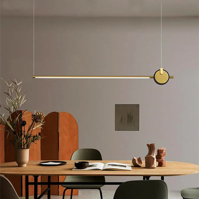 Minimalist modern acrylic chandelier for office and workspace