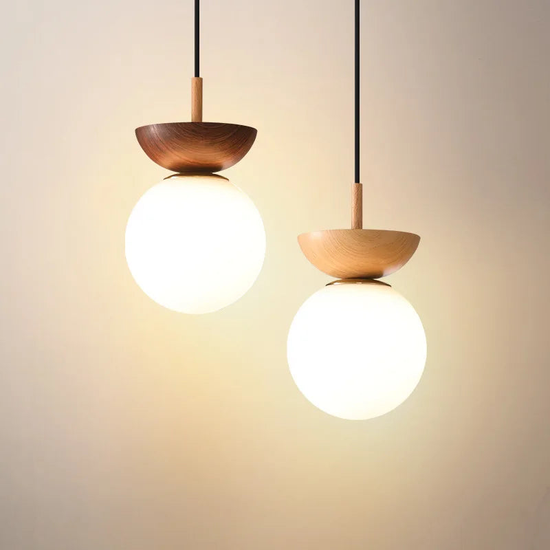 simple Nordic style yellow travertine pendant light
