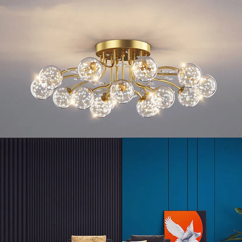 Modern LED iron chandelier for elegant loft