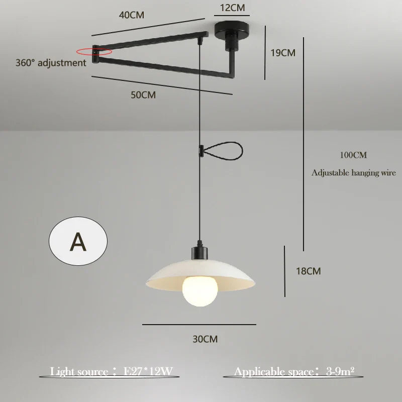 Sleek contemporary rotating chandelier