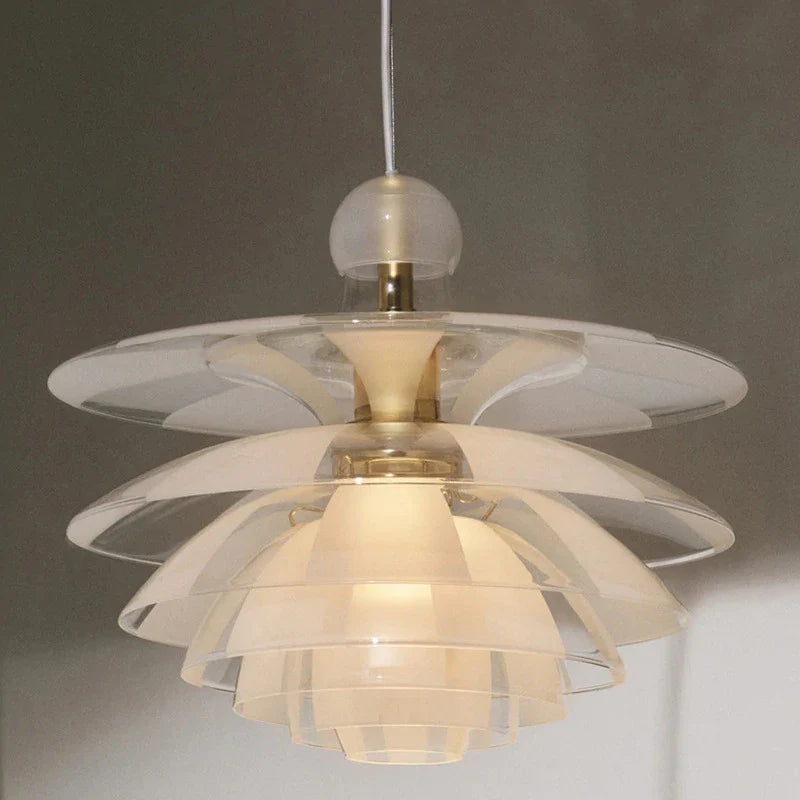 modern LED acrylic/glass pine cone shaped chandelier