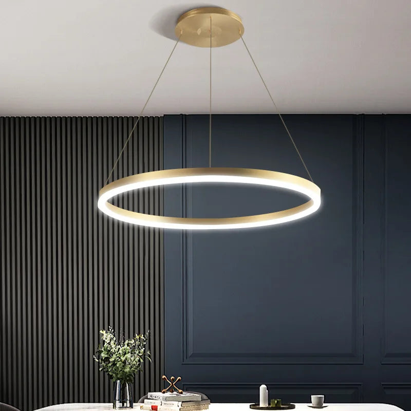Elegant minimalist Scandinavian LED chandelier