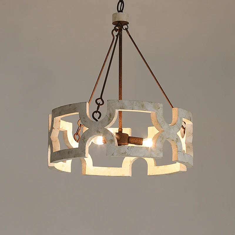 American Creative Rural Wood Chandelier Living Room Dining Room Hallway Clothing Store Boutique Restaurant Pendant Lamp
