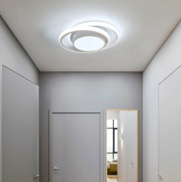 LED Ceiling Light, Round Ceiling Lamp 32W 2500lm, Modern Ceiling Fixture for Hallway Bedroom Kitchen Living Room, Cool White 6000K, Length 28cm