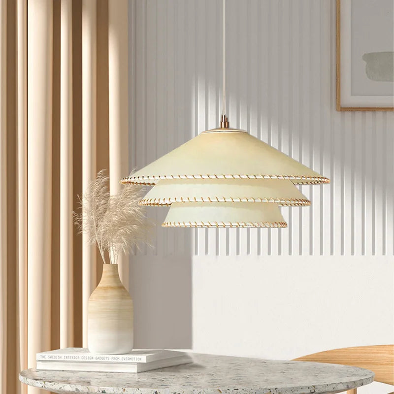 Nordic fabric chandelier for elegant interior decoration