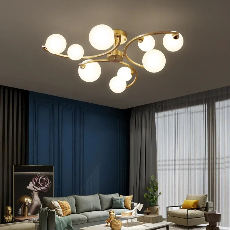 Modern Glass Ceiling Light Design for Elegant Interiors