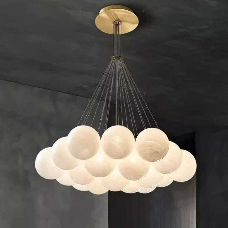 Designer LED chandelier with balls