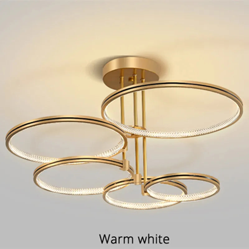 Modern dimmable chandelier for elegant interior lighting