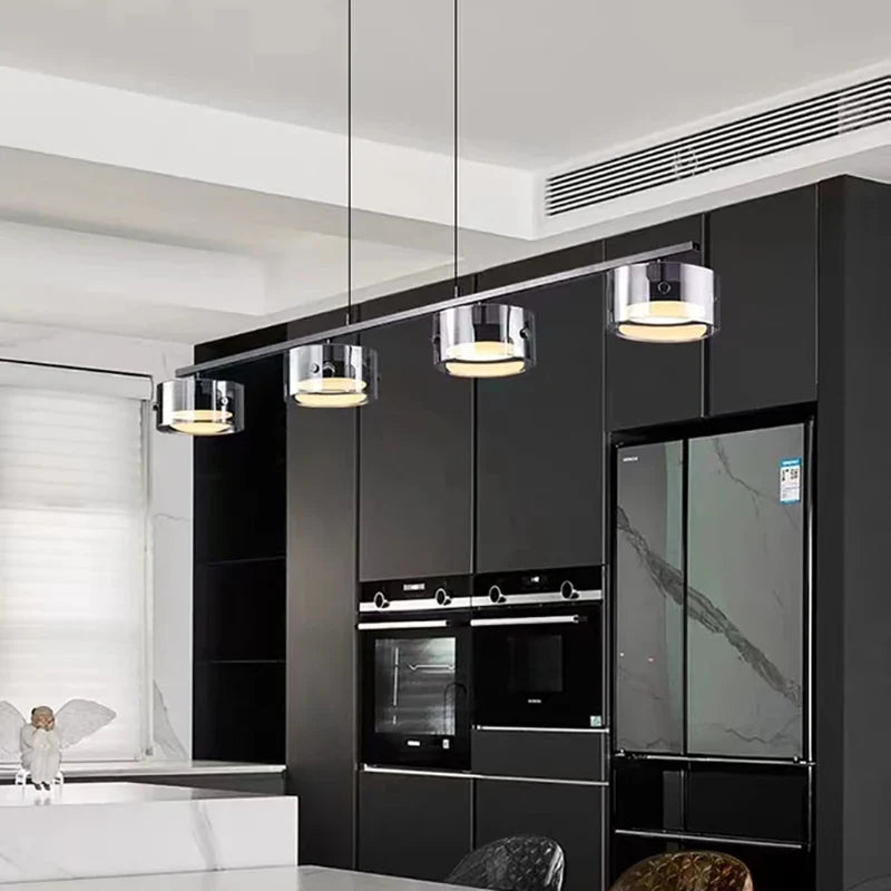 Dimmable glass pendant light for various spaces