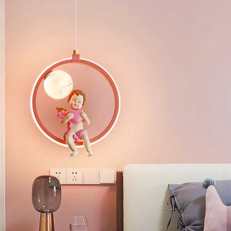 Playful and colorful bedroom chandelier
