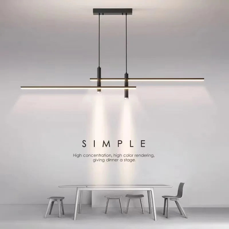 Modern LED chandelier for kitchen island and living room