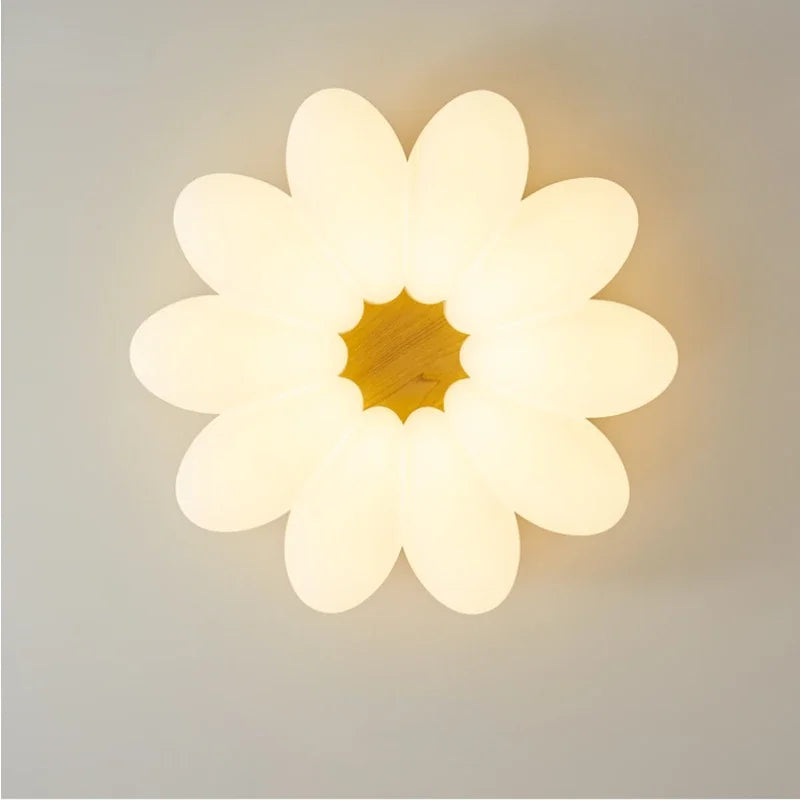 Creative light fixture illuminating the cozy space.