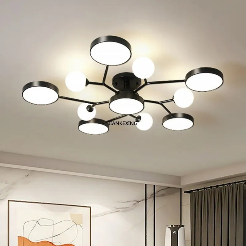 Modern LED glass ball chandelier for home decor