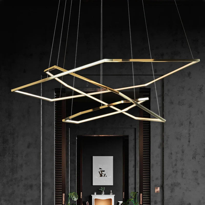 Modern Luxury Gold LED Pendant Lights Living Room Dining Room Decor Lighting Chandelier Indoor Bedroom Hanging Fixtures