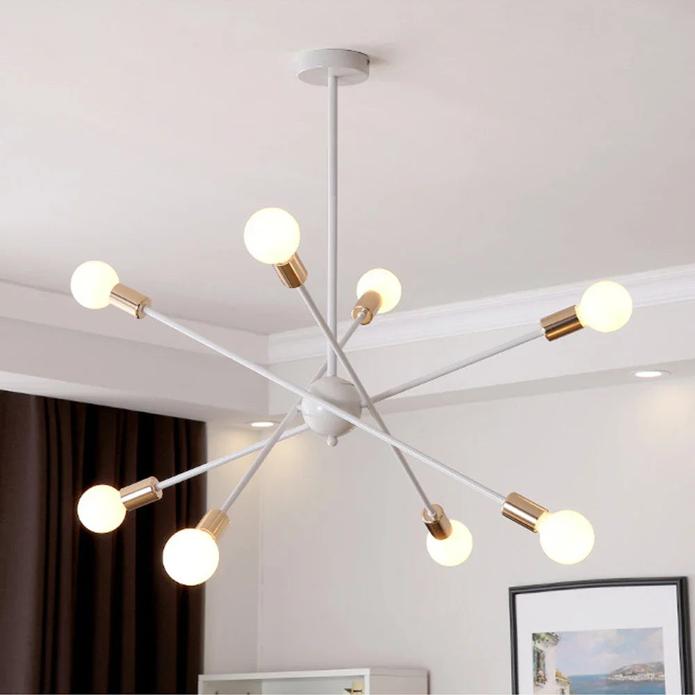 Elegant Nordic suspension light in a modern chandelier.