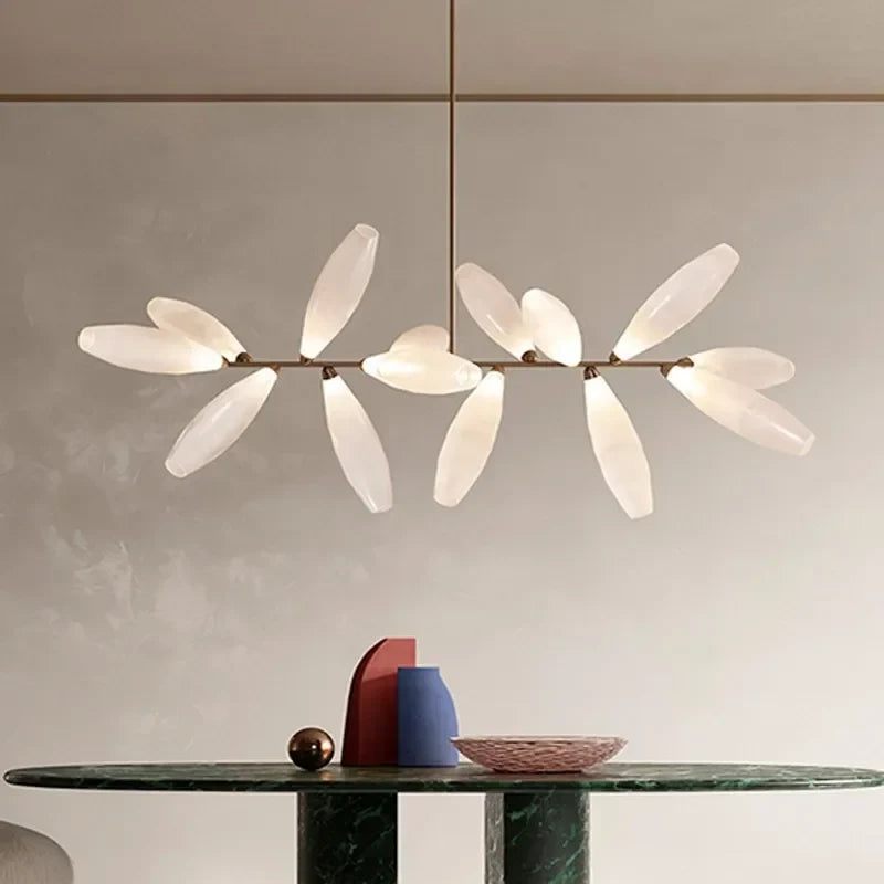 luxury chandelier gem branch minimalist Nordic indoor glass