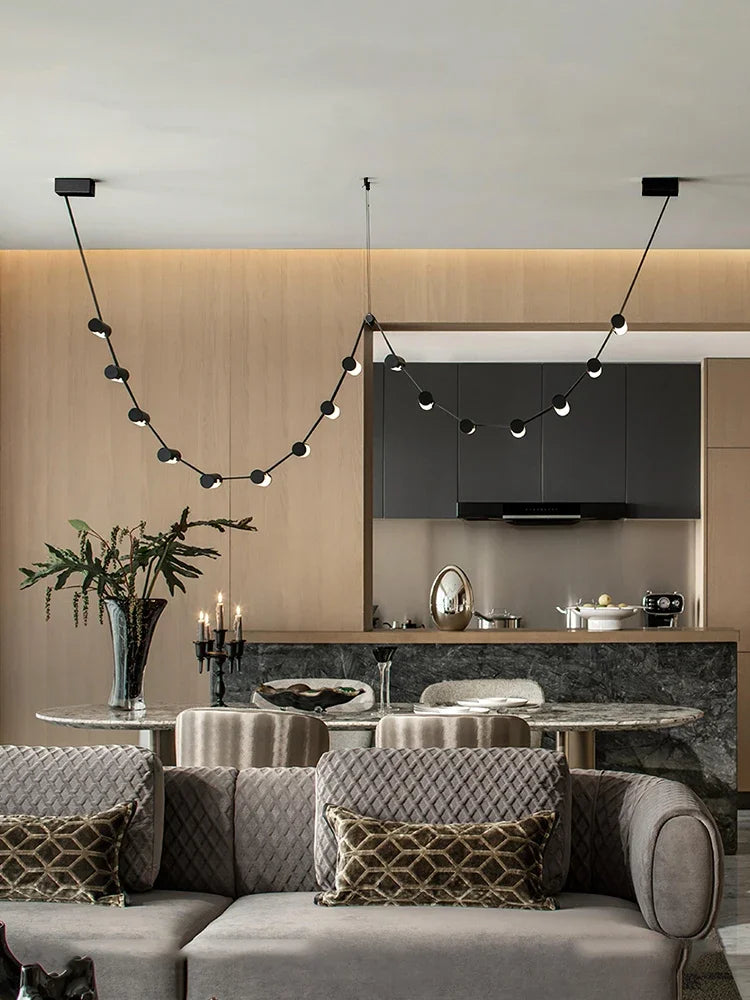 Nordic leather chandelier design for decorative pendant lighting