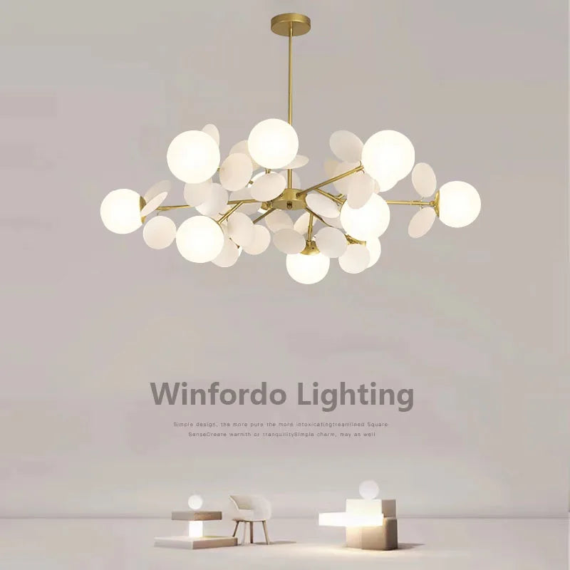 Kids' multicolored flower chandelier decorative pendant light