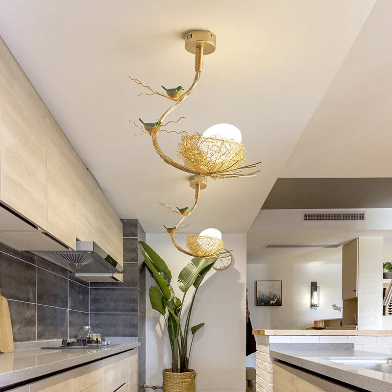 Suspended sleek design LED chandelier