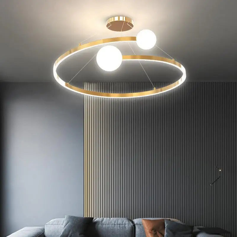 Nordic chandelier minimalist design creative curved lighting