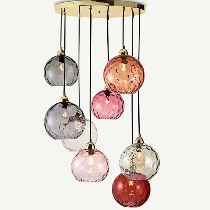 Scandinavian design crystal ball chandelier
