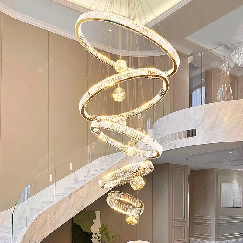 Intelligent Crystal Ring Chandelier for Modern Decoration