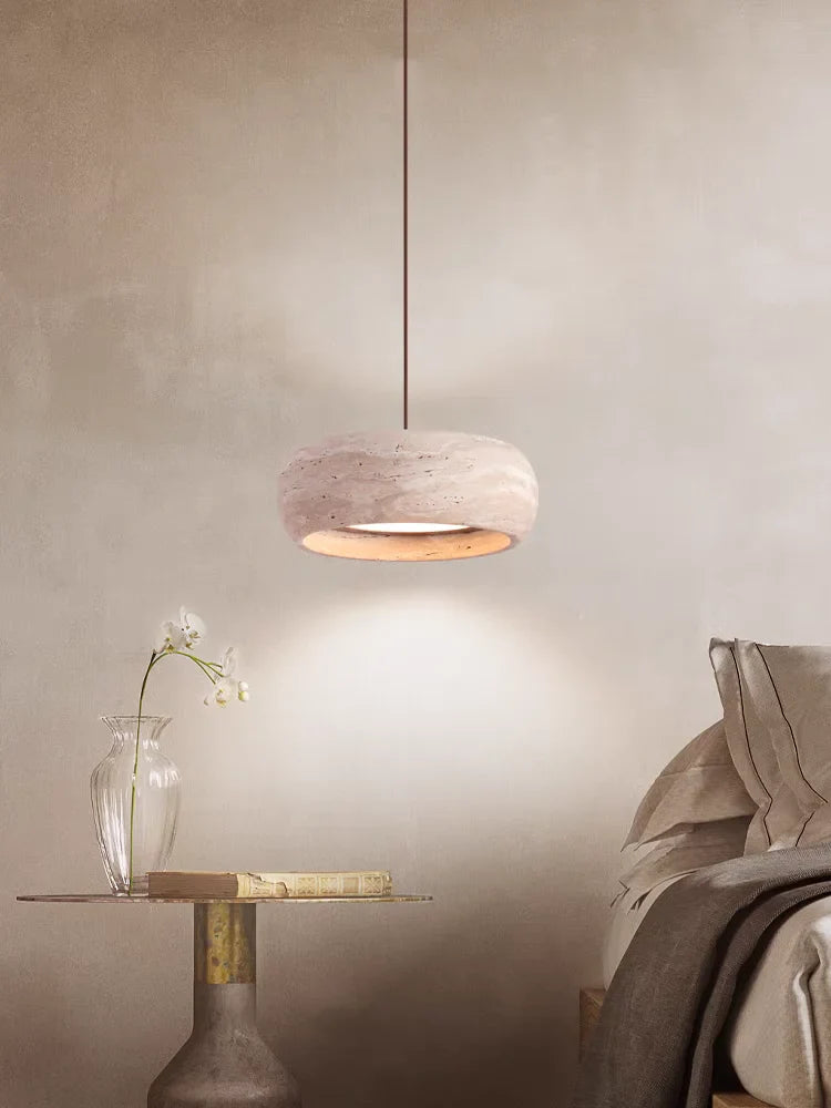 Japanese Wabi-Sabi stone chandelier for vintage interior decoration