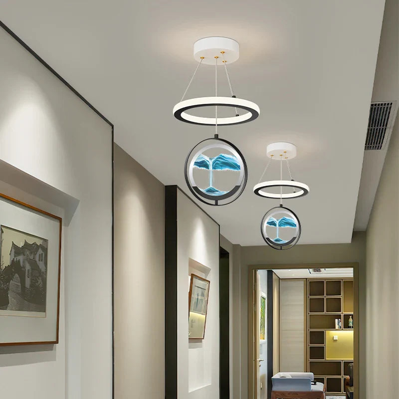 Modern minimalist Nordic quicksand chandelier