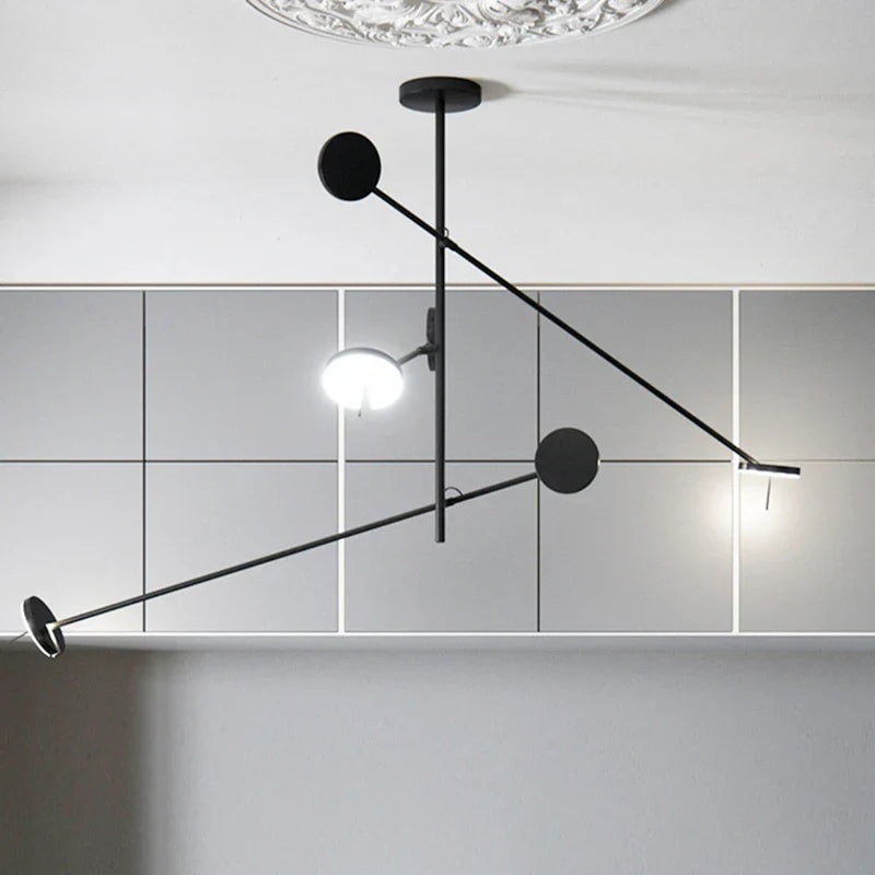 Elegant modern bright hanging chandelier