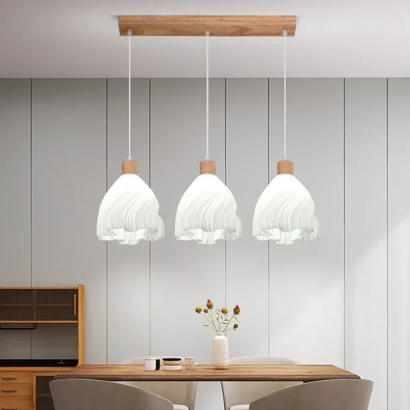 Elegant contemporary LED chandelier.