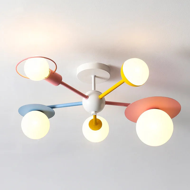 Minimalist modern chandelier for baby boy girl room decoration