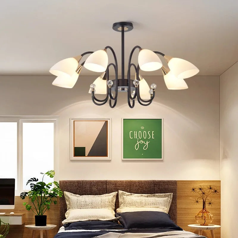 Nordic Crystal Chandelier Modern Luxury Retro Decorative Lighting