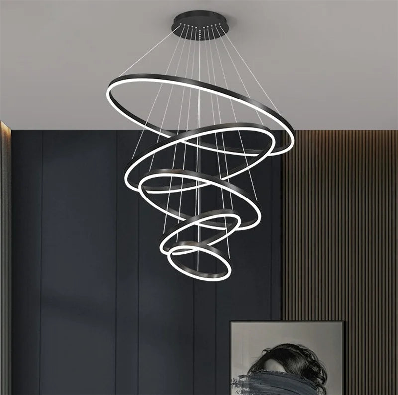 Modern LED Round Ring Chandelier for Interior Decoration