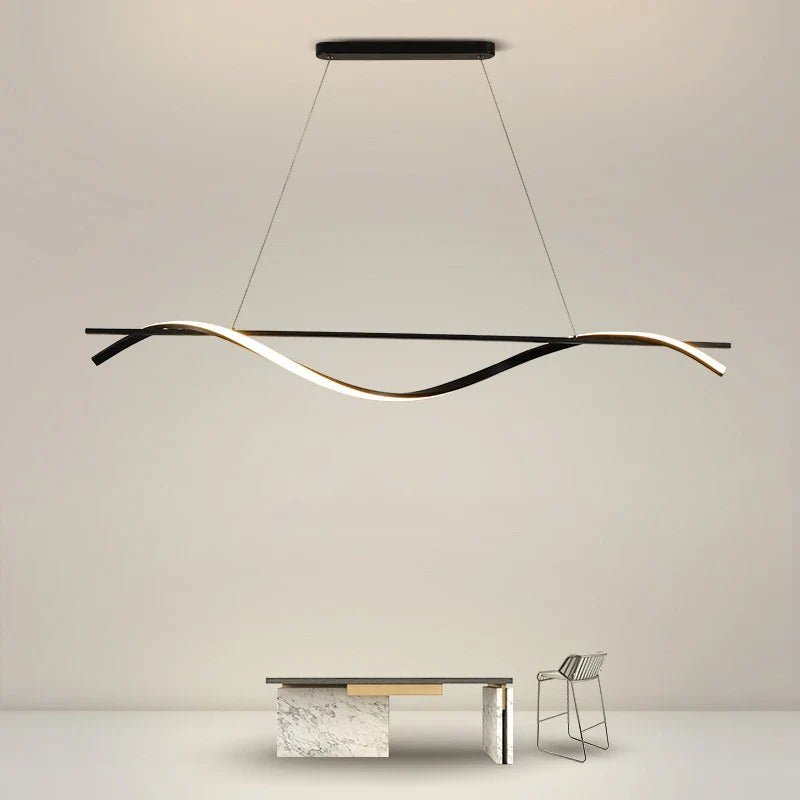 Contemporary Minimalist Aluminum Chandelier