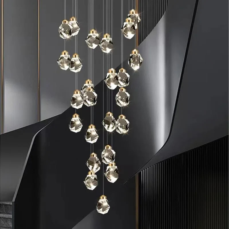 Modern and Elegant Copper Design LED Crystal Chandelier