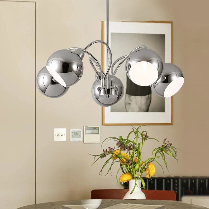 Elegant Nordic Chandelier with Glass Globes