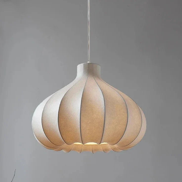 minimalist Nordic wabi-sabi silk LED chandelier