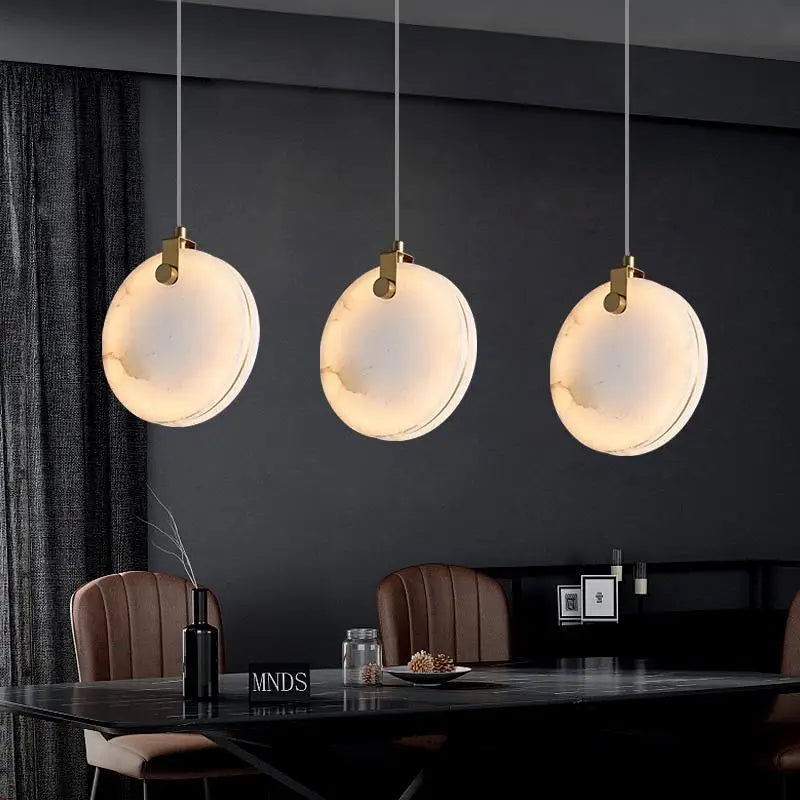 Gold Marble LED Pendant Light