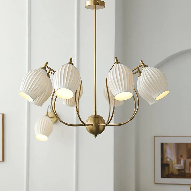 Bauhaus ceramic chandelier for elegant and modern interiors