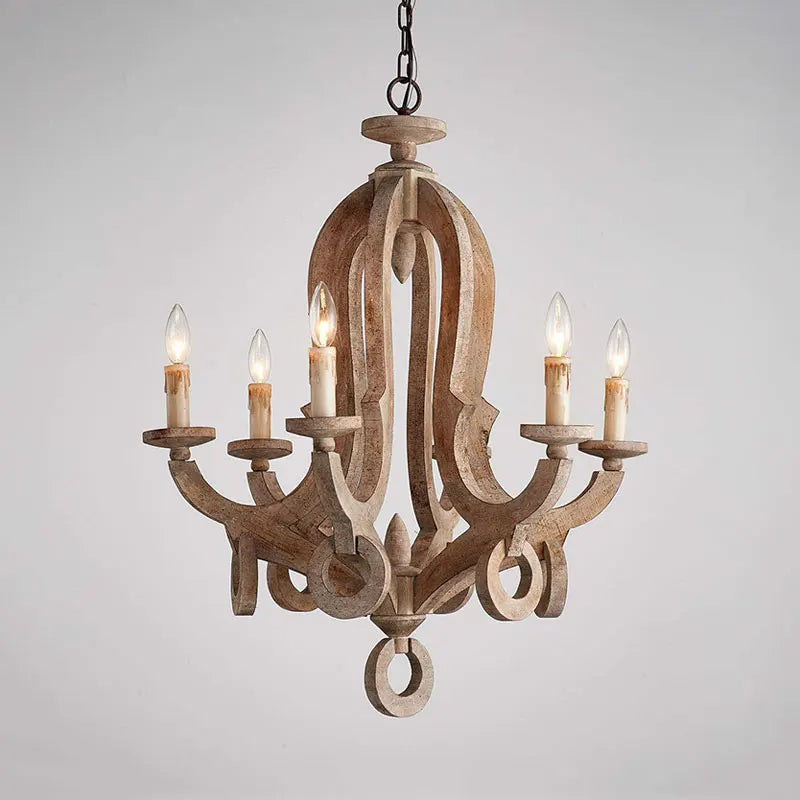 American-style solid wood vintage chandelier for various spaces
