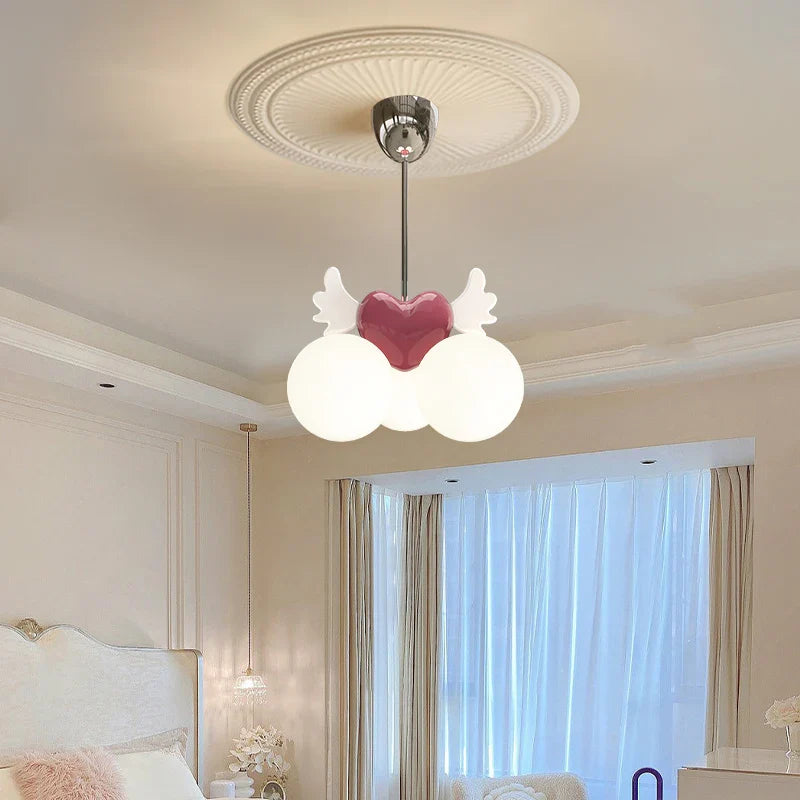 Modern animated love chandelier for girls' nursery