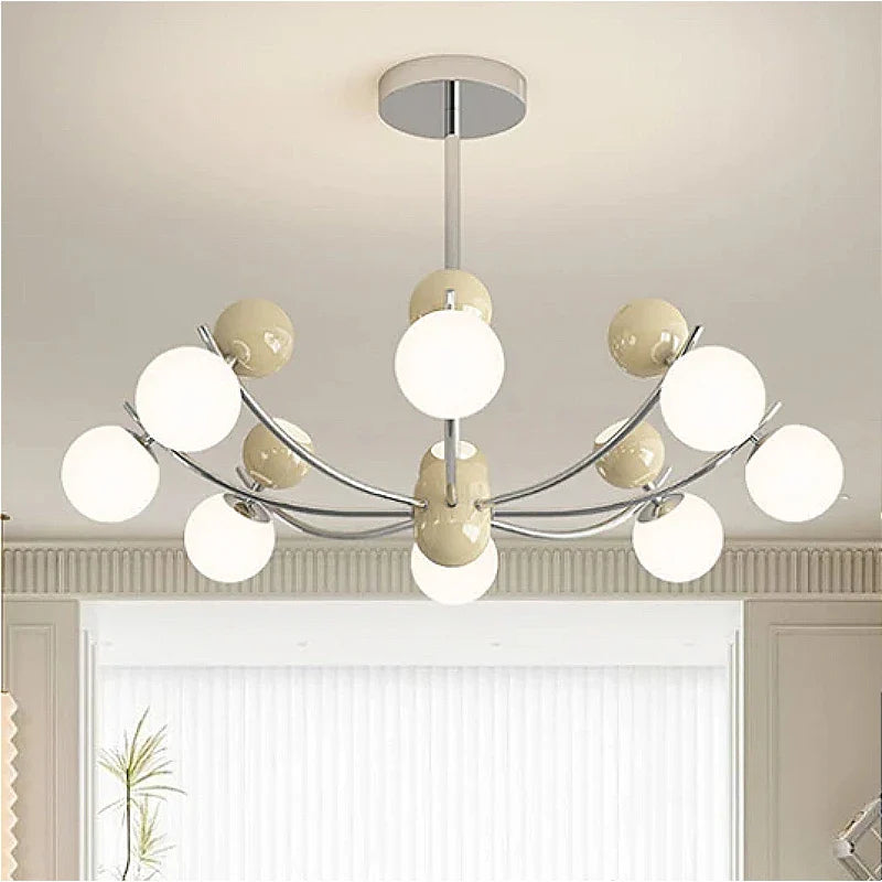 Creative Retro Flower Shaped Glass Modern Chandelier