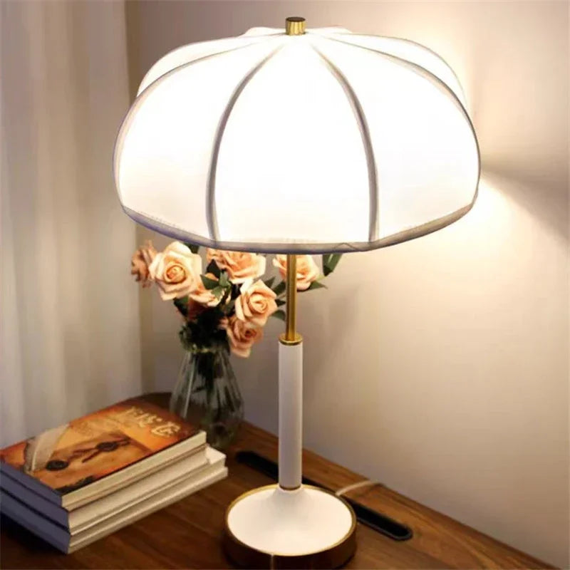 Nordic design chandelier retro fabric floor lamp with LED light