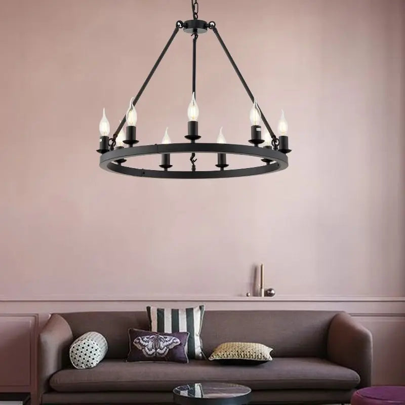 Scandinavian retro industrial style chandelier for cafe and bar