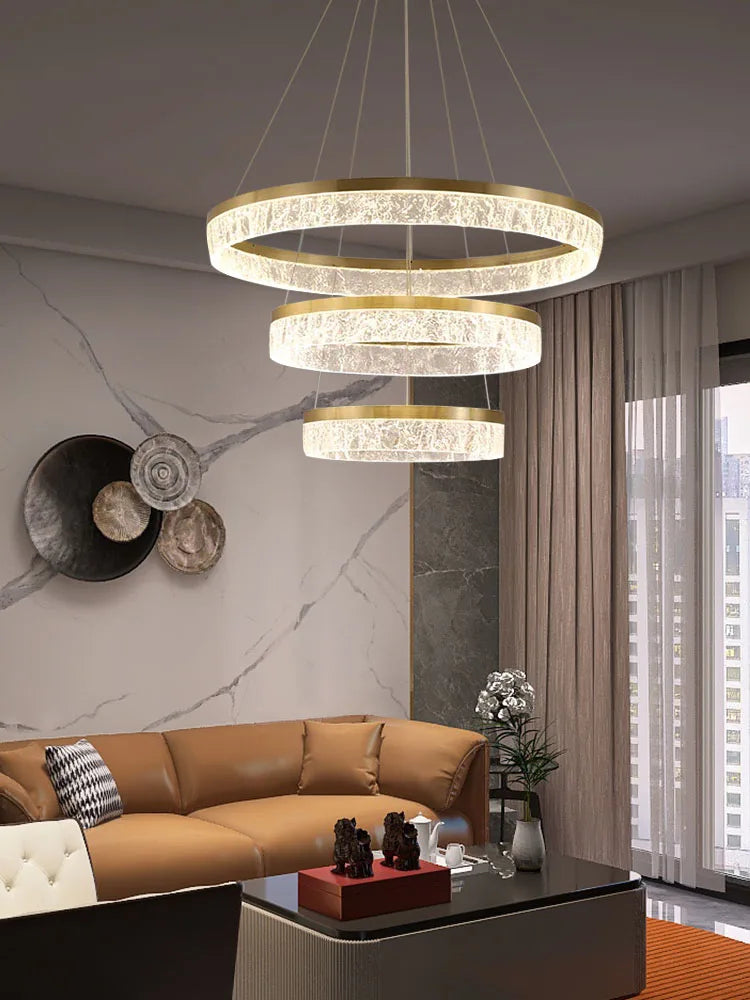 Modern circular ring chandelier for interior decoration