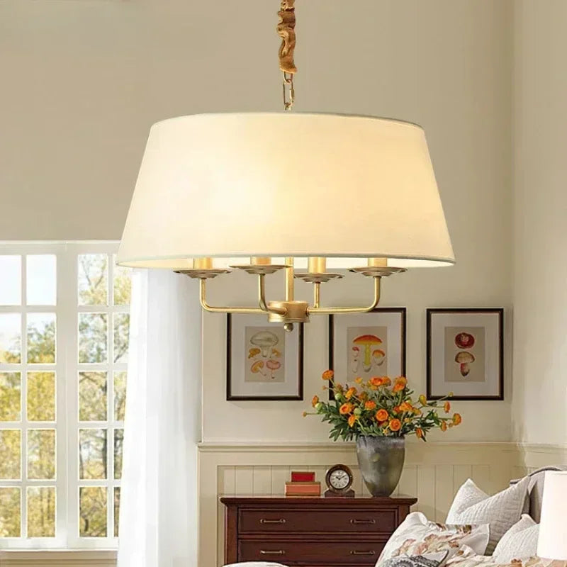 Elegant modern fabric chandelier for Nordic interior decoration